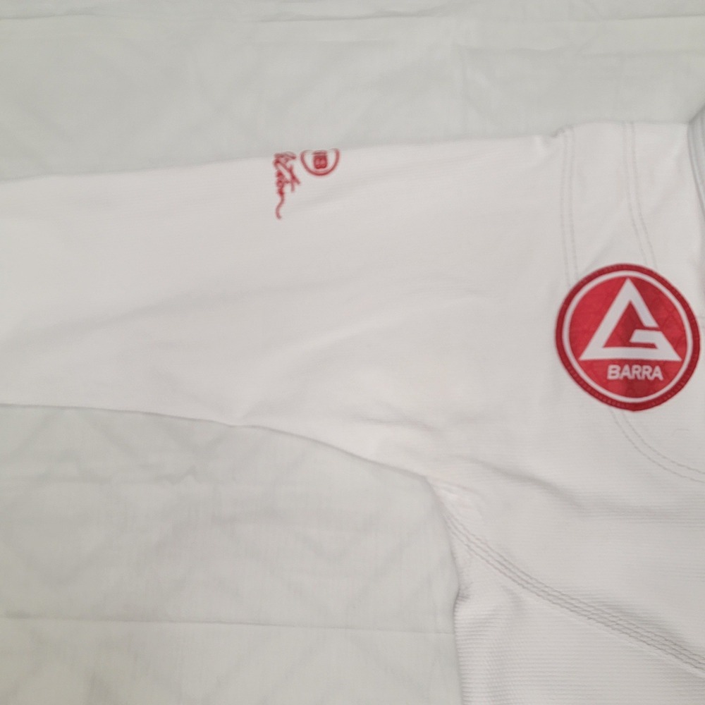 Gracie Barra Equipe GB1 BJJ Gi Top White Cotton Jiu Jitsu Kimono Jacket Size A1 - Picture 14 of 16